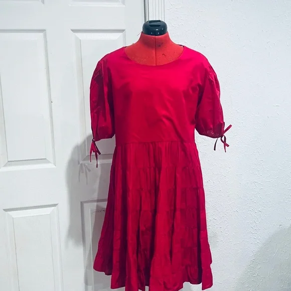 EUC ❤️ Merlette Swing Dress in Red ❤️ Large ❤️ - Picture 4 of 6